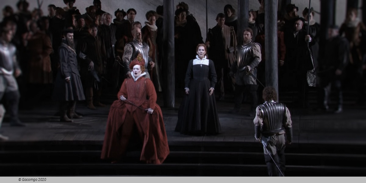 Scene 5 from the opera "Maria Stuarda"